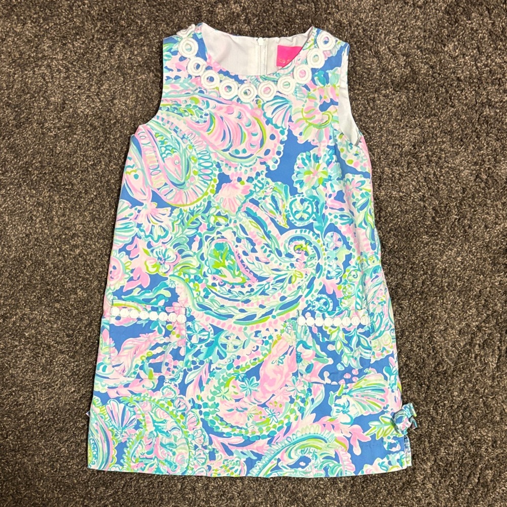Lilly Pulitzer Vibrant Pink and Blue Dress